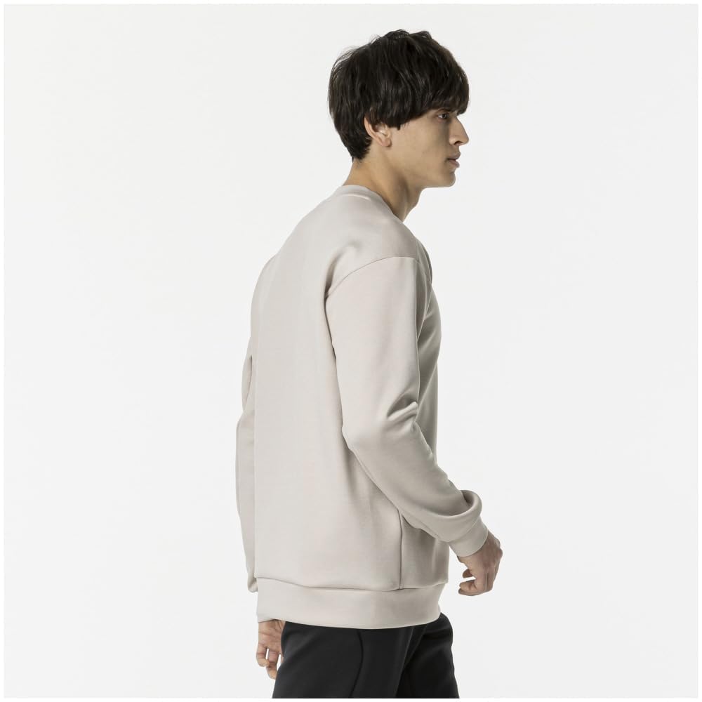 Training Wear Stretch Sweat Crew Neck Jersey Easy to Move 32MCA052 Cloud Beige Heather [Mizuno]