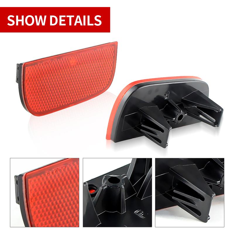 2PCS For 10th Gen Honda Civic Sedan 2016 2017 2018 2019 2020 2021 Car Rear Bumper Reflector Tail Brake Light Cover Shell No Bulb