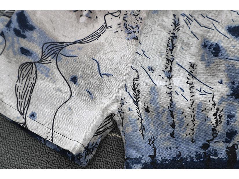 Summer Cotton & Linen Short-Sleeve Outfit for Boys and Girls