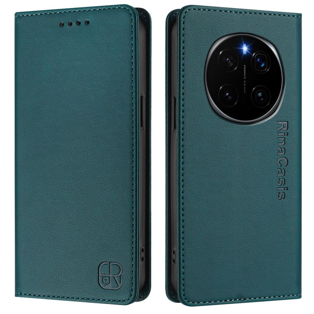 For Honor Magic7 Pro 5G Leather Case RINACASIS RC01 Phone Cover with RFID Blocking Wallet Stand