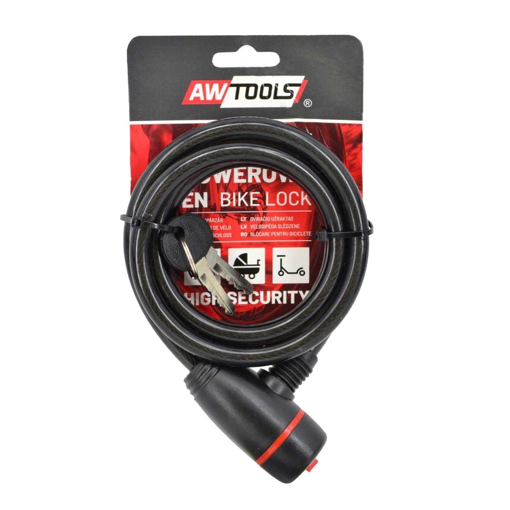 AW Tools Steel Bike Cable Lock