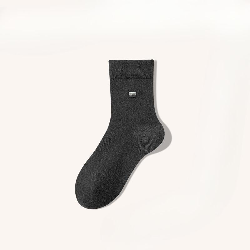 Men's Cotton Socks, Pure Cotton Mid-calf Socks, Thick and Warm Long Calf Socks for Autumn and Winter, All Cotton