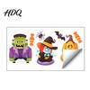 Reusable Static Cling Ornaments Halloween Window Clings Cartoon Ghost Pumpkin Witch Monsters Decals Waterproof Seasonal Glass Surface Adhesives