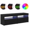 TV Cabinet with LED 2 pcs Black Oak Effect 60 x 35 x 40 cm