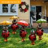 2D Flat, 5pcs Cute Insect Umbrella Acrylic Garden Decor Outdoor Ornaments Suitable for Gardens, Lawns, Potted Courtyards and More Decoration Stakes