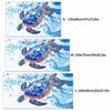 1 Stück Schnelltrocknendes Strandtuch - Lebendiger Meeresschildkröten-Druck mit blauen Wellenmustern, Leichtes Polyester, Perfekt für den Sommerurlaub
