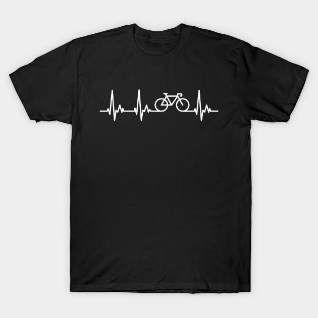 Men Black Print T-shirt Road Bike Cycle My Heart Beats For Cycling No-Cut Transfer Paper Print Cotton Tshirt 3XL чёрный