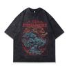 Spring And Summer American Men'S T-Shirt High Street Trendy Brand Vintage Loose Wash Half Sleeve Vintage Top Men