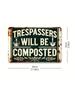 Vintage Metal Wall Art Sign Garden Decor Outdoor Steel Poster
