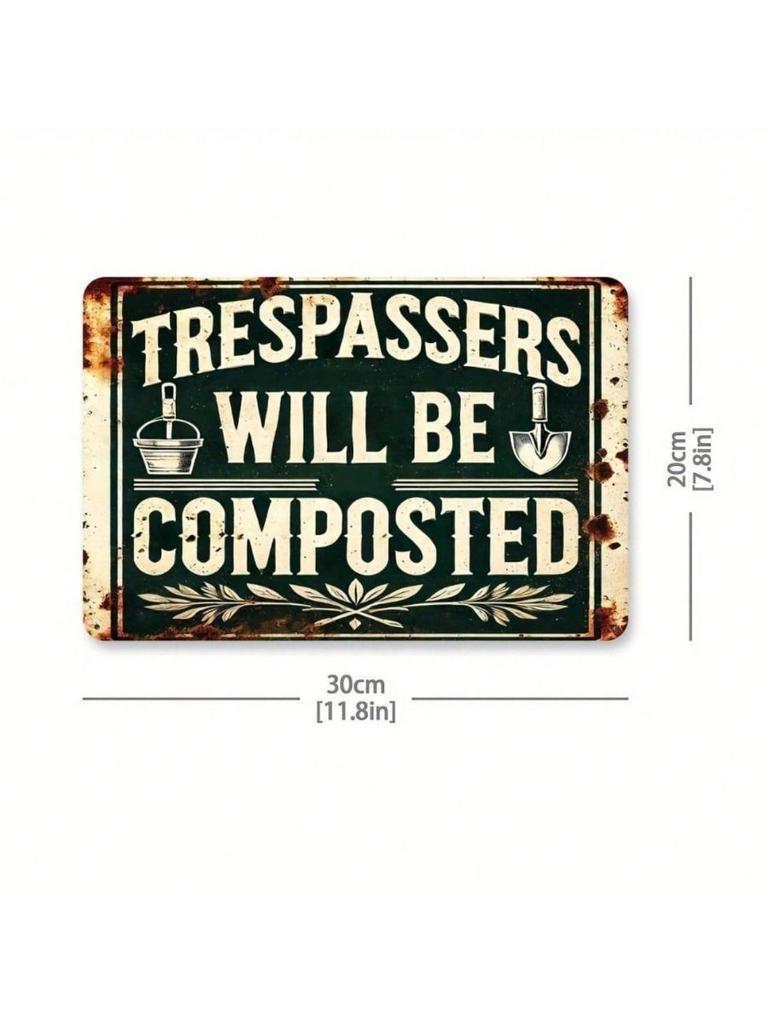 Vintage Metal Wall Art Sign Garden Decor Outdoor Steel Poster