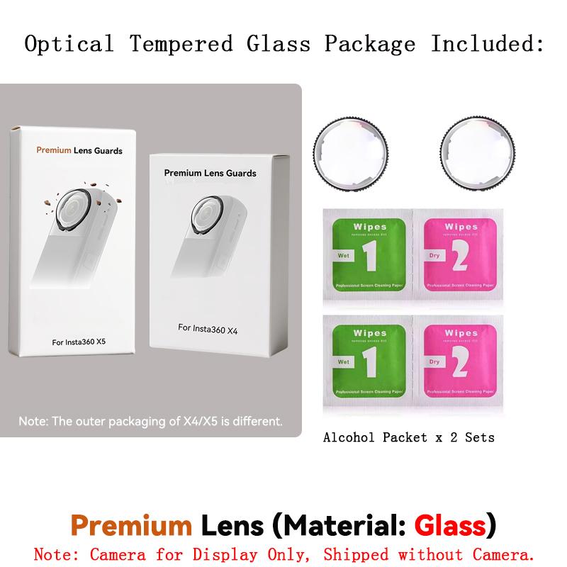 Lens Guards For Insta 360 X5 X4 Plastics / Glass Case Lens Protector Cover for Insta360 X5 X4 Accessories