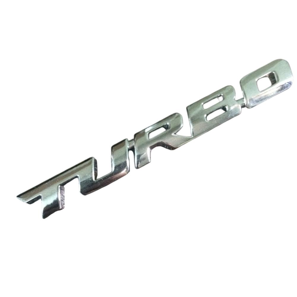 Turbocharged Labeling Car Logo 3D Stereoscopic Labeling Zinc Alloy Material Automotive Exterior Accessories