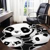 1pc Panda Family Office Round Area Rug, Indoor Mat Suitable For Office, Under Office Chairs Bedroom Living Room Home Decor, Room Deco