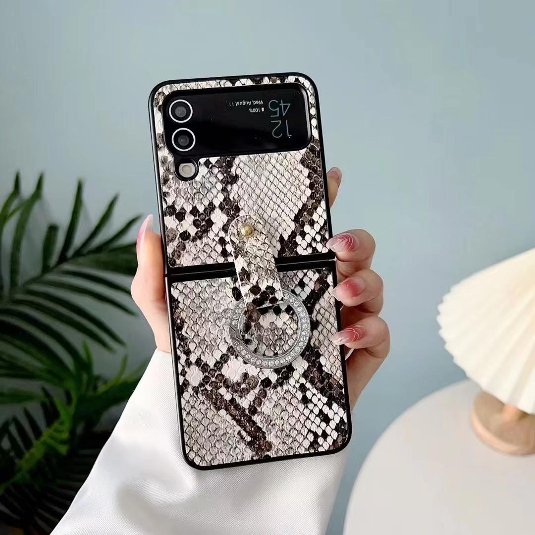 

Роскошный квадратный складной чехол для мобильного телефона Samsung Galaxy Z Flip 5 Z Flip 4 Z Flip 3 для OPPO Find N2 для Huawei P50 Карманная мягкая задняя крышка For Samsung Z Flip1 белый