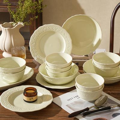 Exquisiter romantischer Relief-Speiseteller, hochwertige Spaghetti-Speiseteller für Hotels und Restaurants, köstliche Gerichte, Fischteller, Reisschüsseln