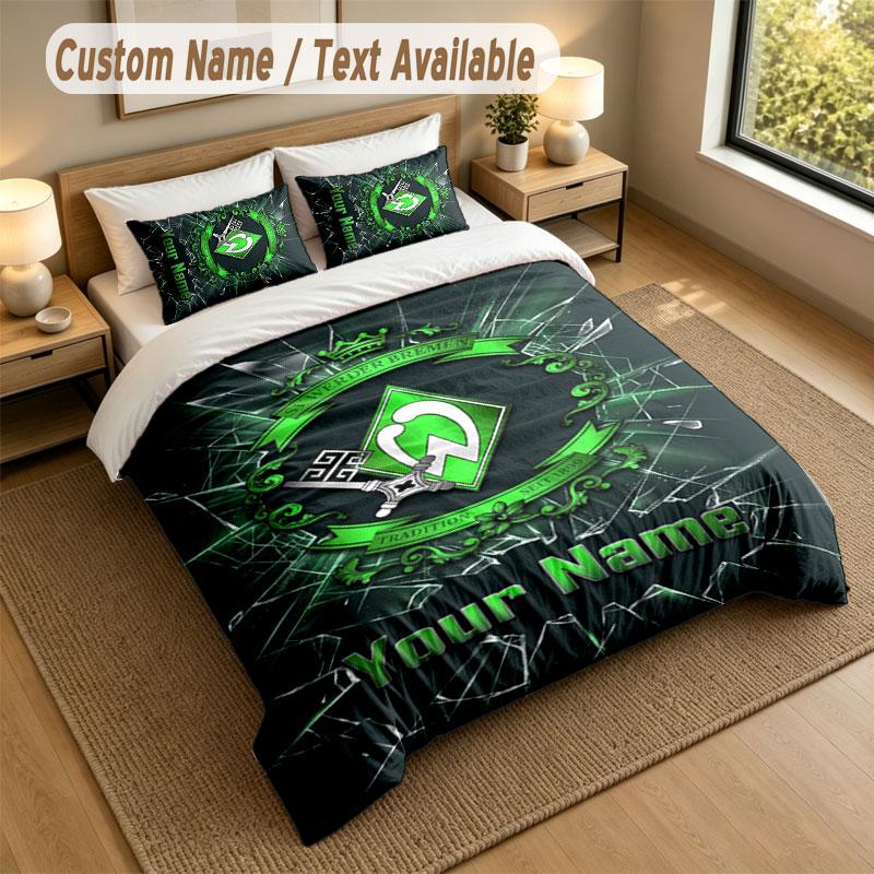 Bedding Set 1 Duvet Cover 2 Pillowcases Werder Bremen FC Print Soft Bed Linen Bedroom Decor