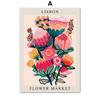 Flower Market London Paris Libon Abstract City Poster And Prints Wall Art Canvas Painting Hotel Bar Pictures Living Room Decor
