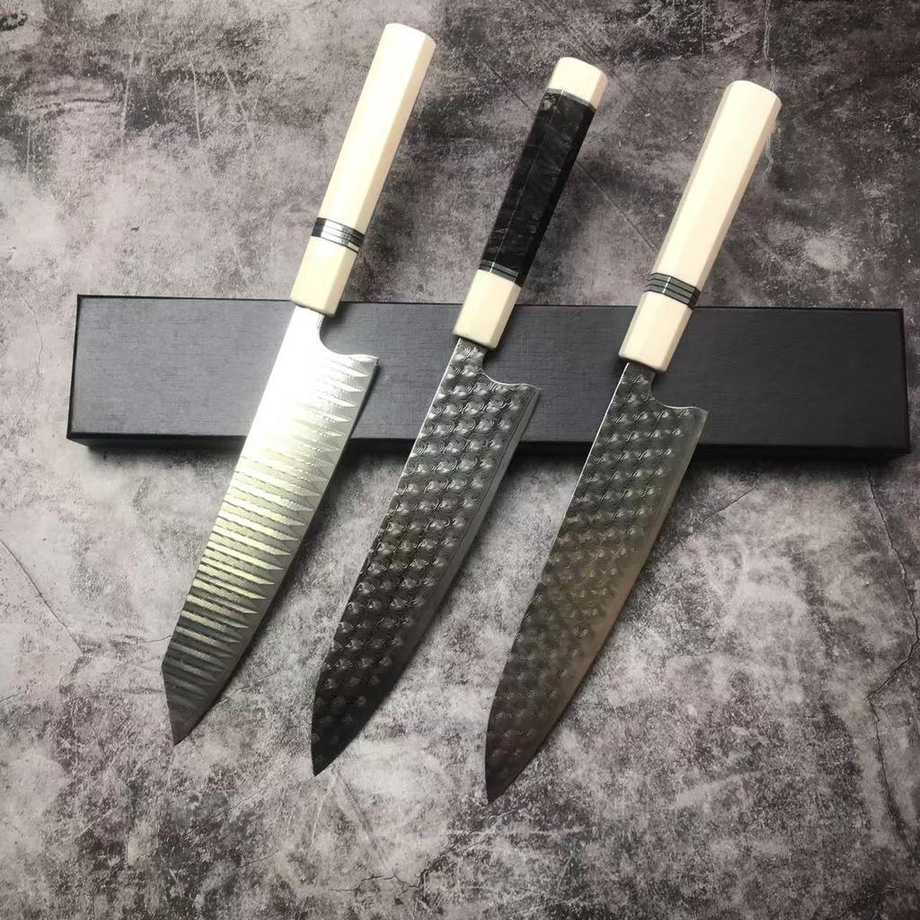 8.9 Inch Chef Knife Damasus Steel VG10 Blade Sharp Cleaver Slicing Gyutou Kiritsuke Japanese Kitchen Knives Cooking Tools Messer