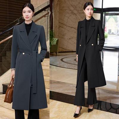2025 Women's High-End Classy Long Trench Coat - Elegant & Flattering Workwear