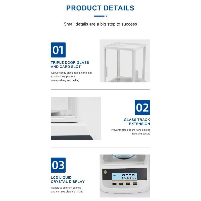 LCD Display High Precision Jewelry Scale Digital Electronic Scale Lab Precision Analytical Balance Weight Scale