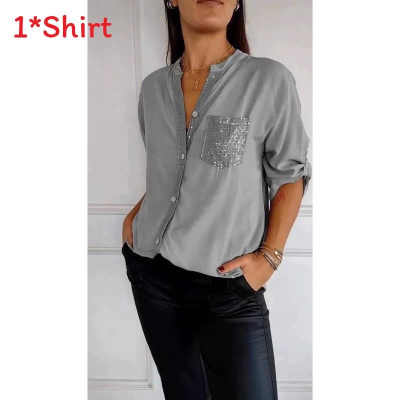 Womens Business Shirt With Pocket And Noniron Polyester For Office Wear