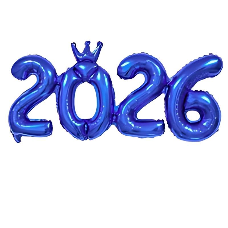 

Золотые фольгированные шары с цифрами 2026 для 2026 Нового года, Рождества, фестивальной вечеринки, украшения, рождественский домашний декор 45x93cm