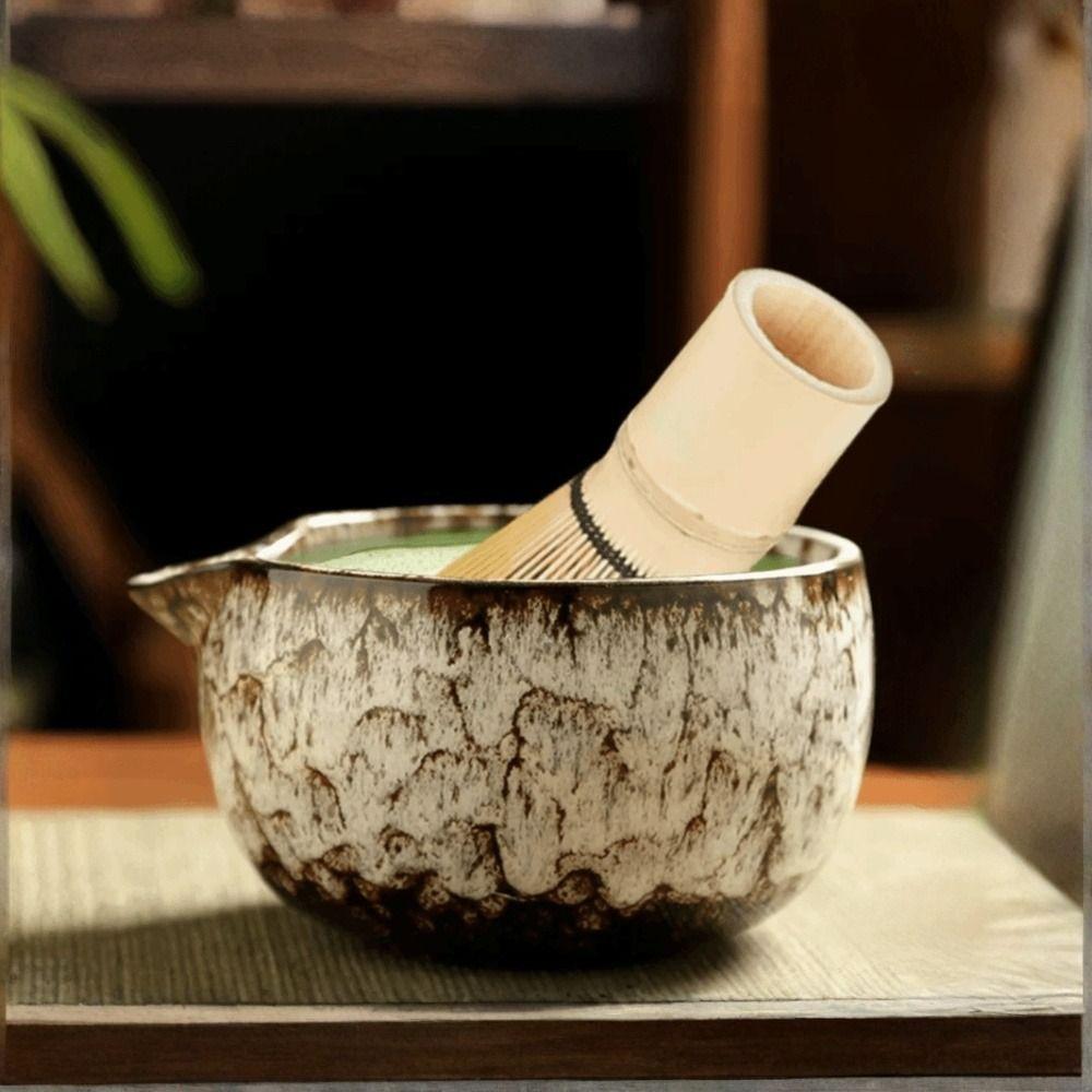 6 Piece/Set Ceramic Matcha Whisk Kit Colored Glaze Technique Matcha Bowl Tea Ceremony