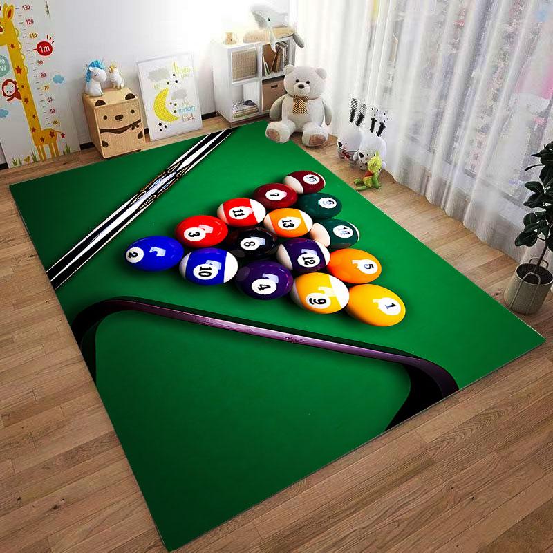 Billiard Balls Pool Theme Suitable As a Non-slip Mat for the Living Room or Bedroom Sofa