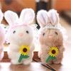 Cute Flower Rabbit Bunny Plush Animals Doll Stuffed Toy Keychain Pendant Backpack Hangings Decor Girly Bag Ornaments Kids Gifts