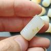 Natural Hetian Jade Square Cylinder Beads, 22mm x 1.1mm, DIY Loose Old-Style Stringing Accessories