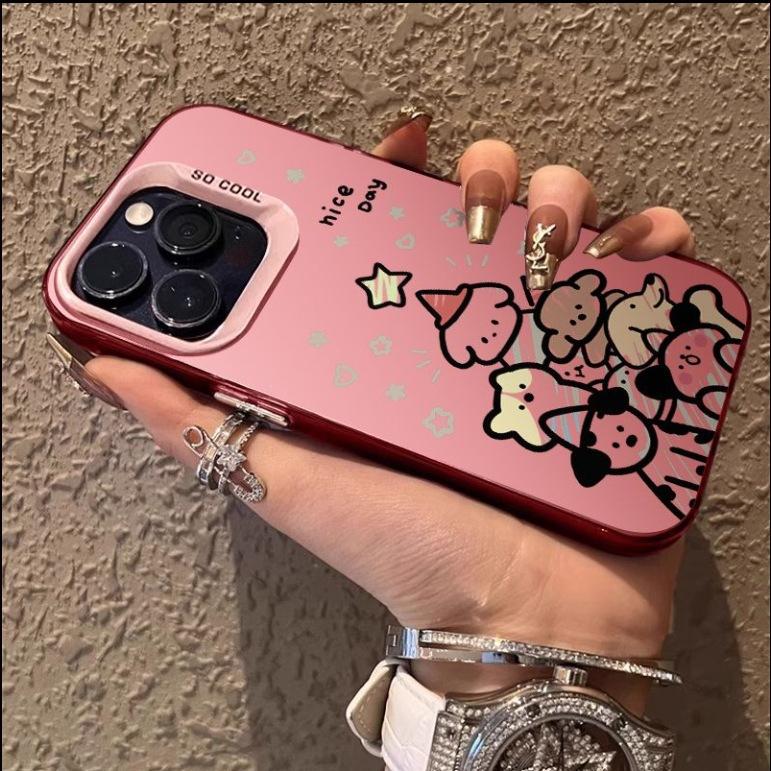 Christmas Star Puppy iPhone16 Mobile Phone Case 13 Tide 12 Female 11 Cartoon 14pro All-inclusive Apple 15prom