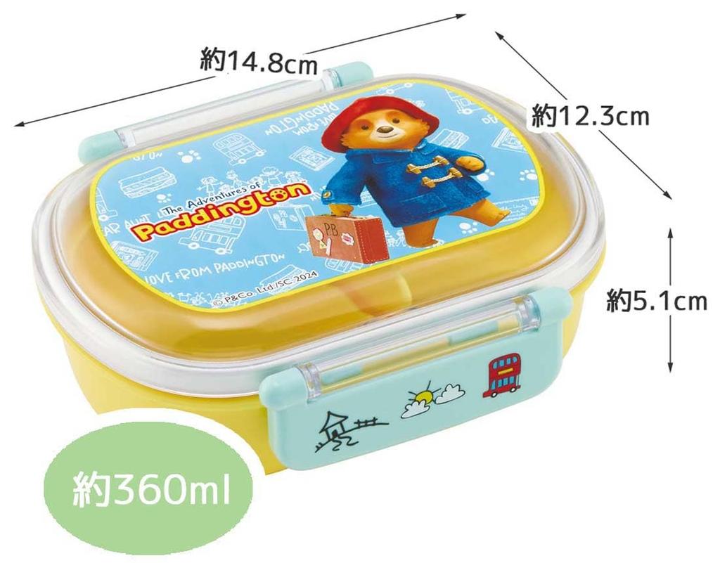 Skater Bento 360ml Fluffy Made In Single Dishwasher and Microwave Paddington Bear Children's Box, Capacity, Lid, Japan, Tier, Safe, Design, QAF2BAAG-A