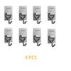 Stainless Steel Hook Kitchen Bedroom Wall Clothes Hook Non Punching Storage No Trace Strong Adhesive Hook Hanging Rack