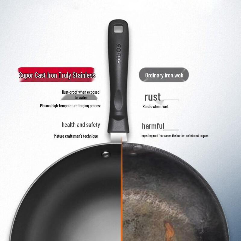 Supor 32cm Cast Iron Wok