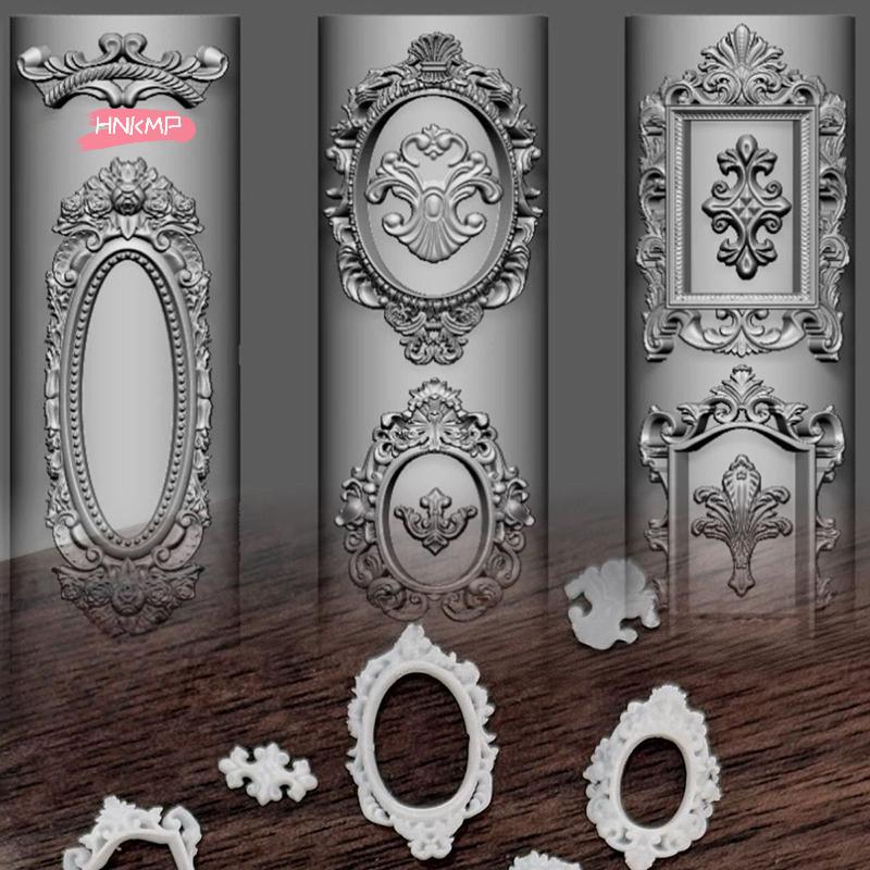 European Retro Photo Frame Silicone Nail Mold for DIY Nail Art Stamping Stereoscopic Manicure Design Tool for Nail Salons
