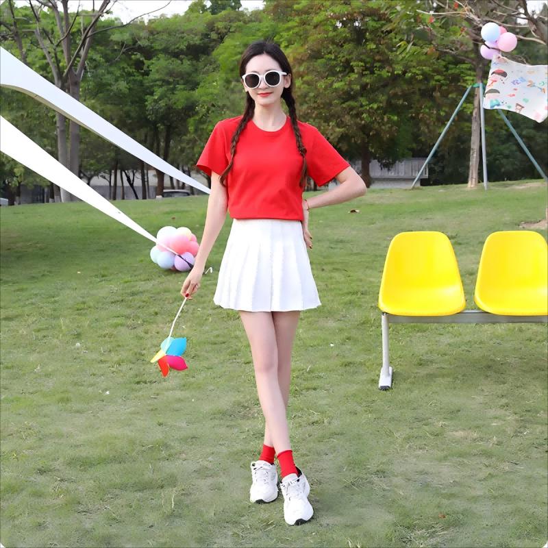 Skládaná sukně ve stylu K-Pop pro taneční a roztleskávačské uniformy