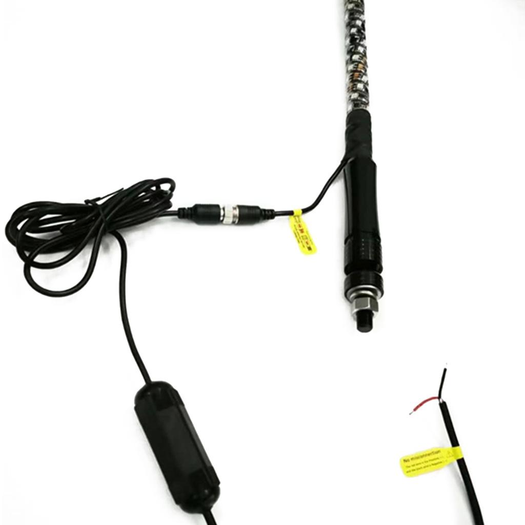 3/4/5FT RGB IP67 Waterproof Bendable Remote Control Multi-color Super Bright Flagpole Lamp Light LED Whip Light for SUV ATV UTV RZR