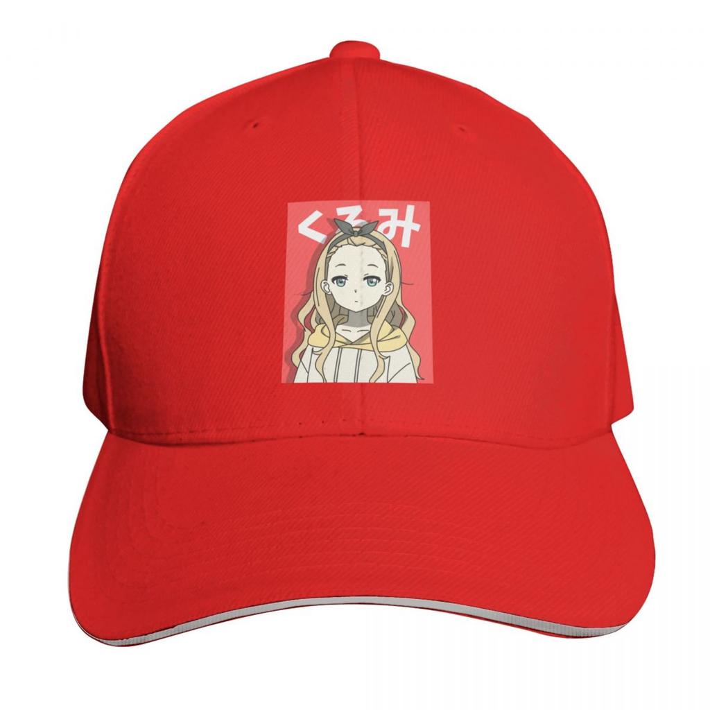 Cute Kurumi Flat Face Anime Baseball Cap Low Profile Unstructured Unisex For Men Women Outdoor Golf Running Hiking
