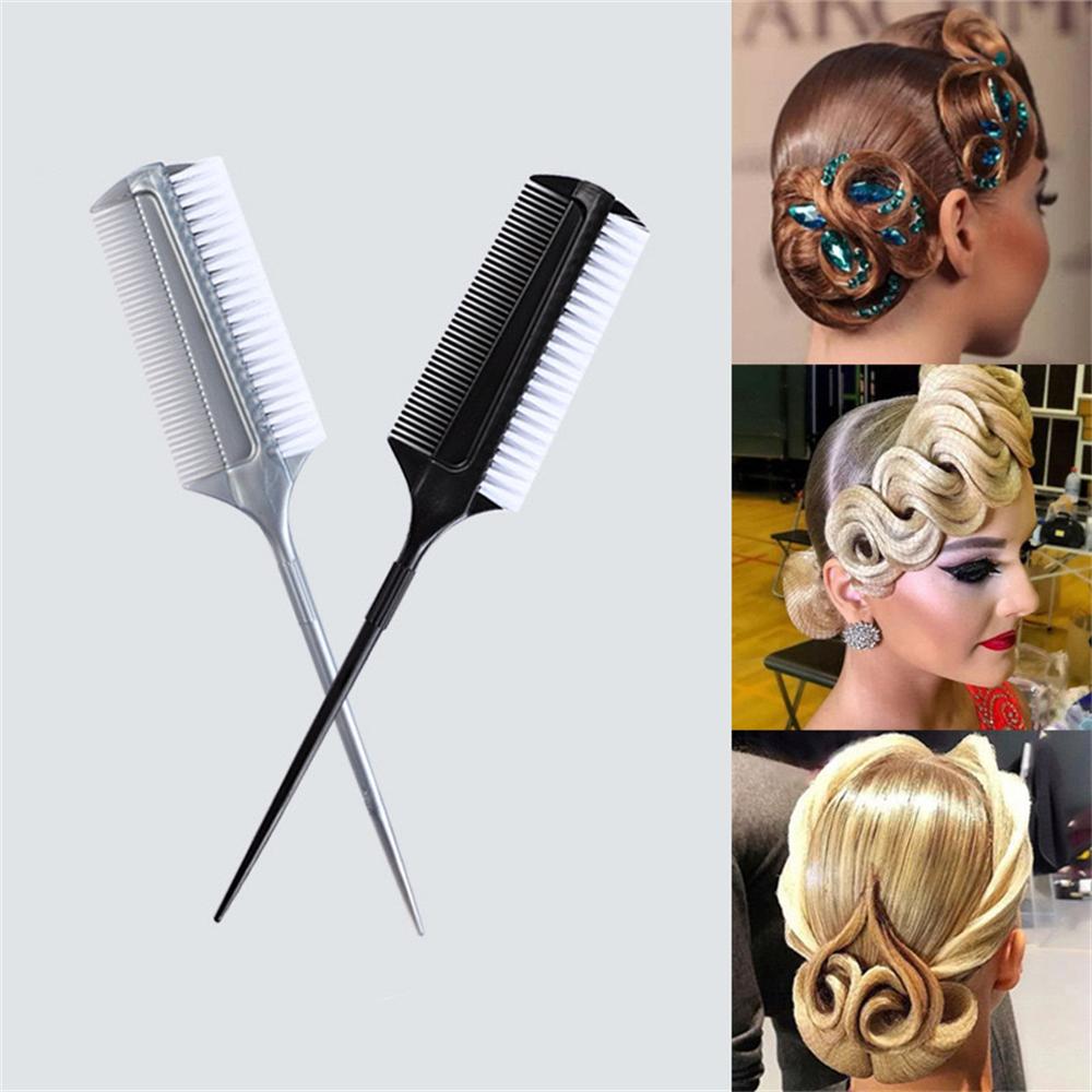 1PC Nunify Hairdressing Double Side Dye Comb With Highlight Comb Weaving Cutting Brush Professional Salon Hair Coloring Tool