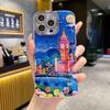 Applicable To IPhone 16 Blu ray Castle Mobile Case Oil Painting Apple 15 with Bracket 14proMax Anti Fall Protection Case