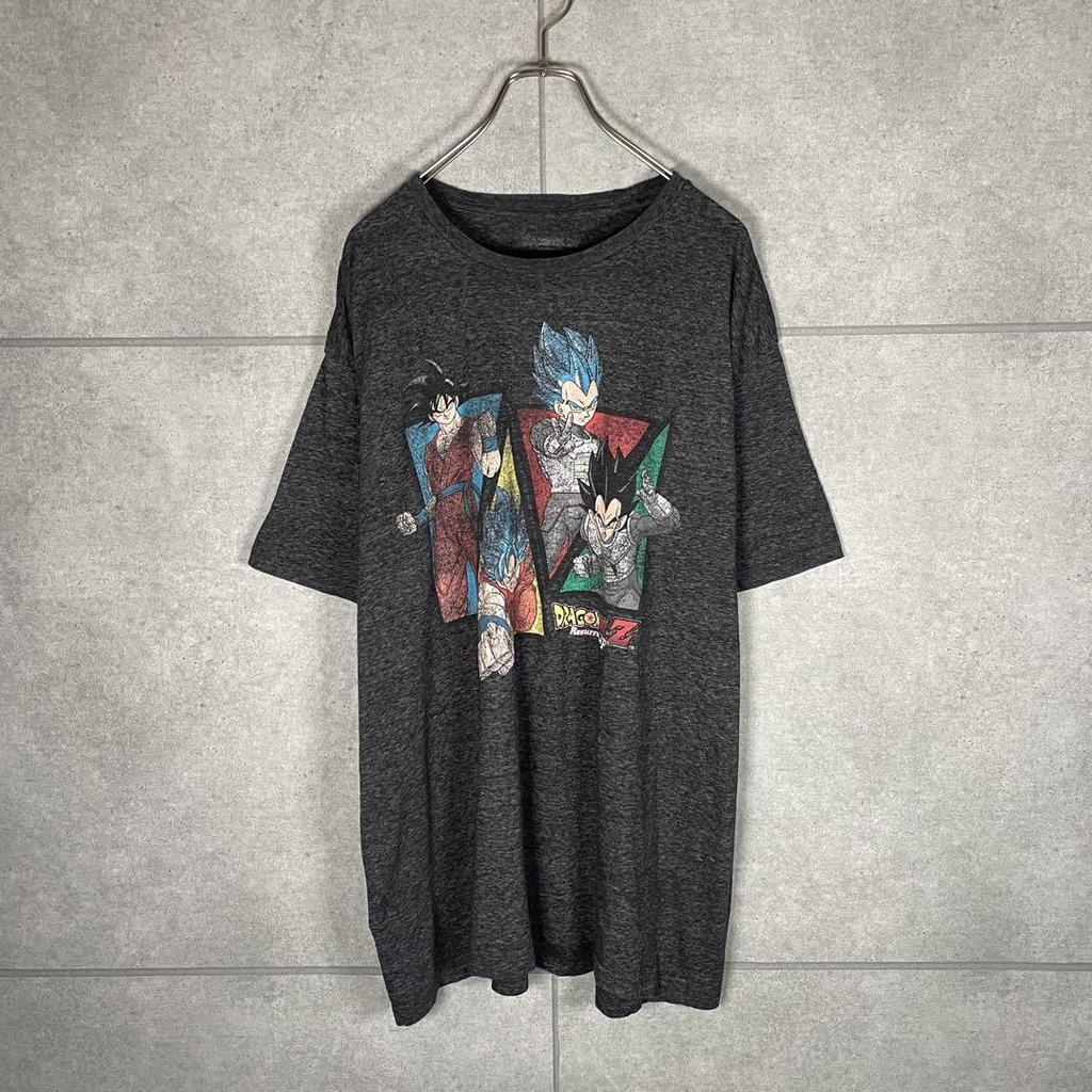 [USED] Dragon Ball Short Sleeve T-Shirt Goku Vegeta Anime Print Akira Toriyama Rare