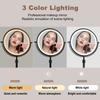 8.5 Inch Makeup Mirror With Light Lamp 10X Magnification 3 Color Lights,Adjustable Brightness Height Standing Cosmetic Mirror