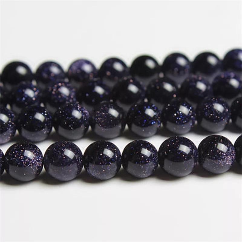 1 Pezzo Prezzo di Fabbrica Pietra Sabbia Blu Naturale Perline Sfuse Rotonde Filo da 16" 6 8 10 MM Scegli la Dimensione Per la Realizzazione di Gioielli