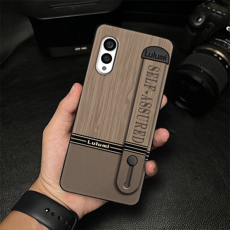 Geometry Anti-dust Phone Case For FCNT/Fujitsu Arrows N F-51C Kickstand Plain color Commerce Wristband Soft case Simple