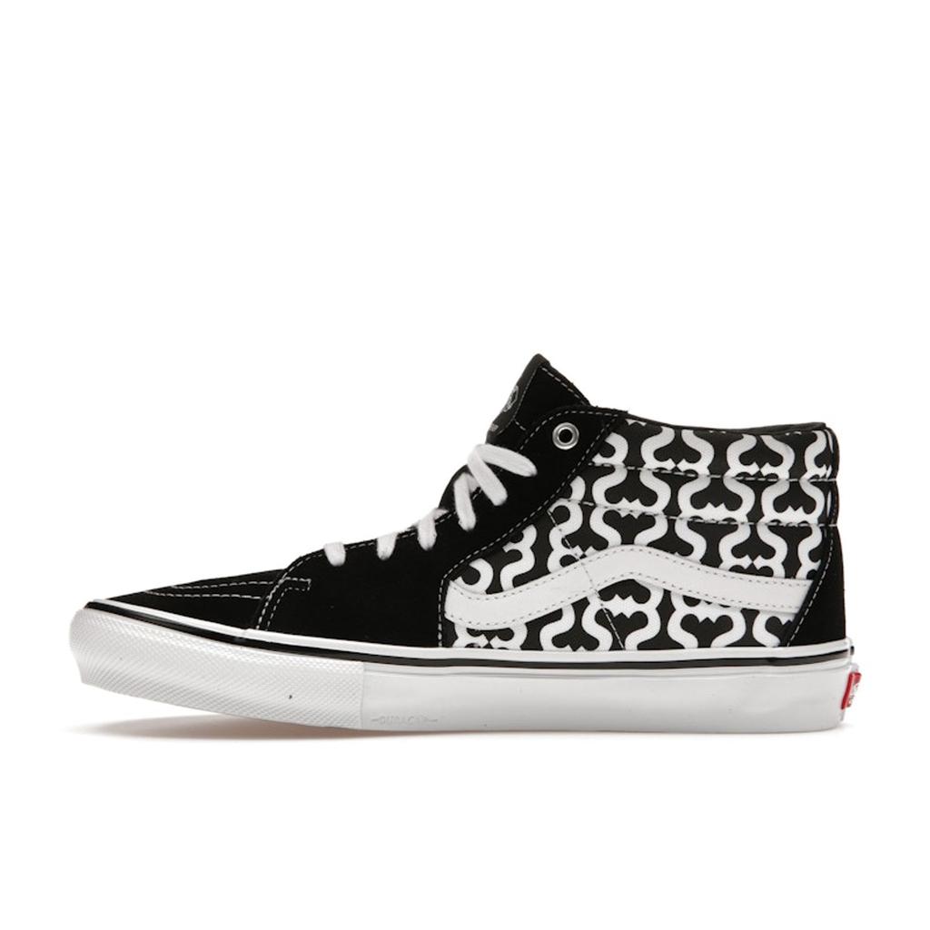 Vans Supreme X Grosso Mid Monogram S - Black Unisex Sneakers White VN0A5KS15XH
