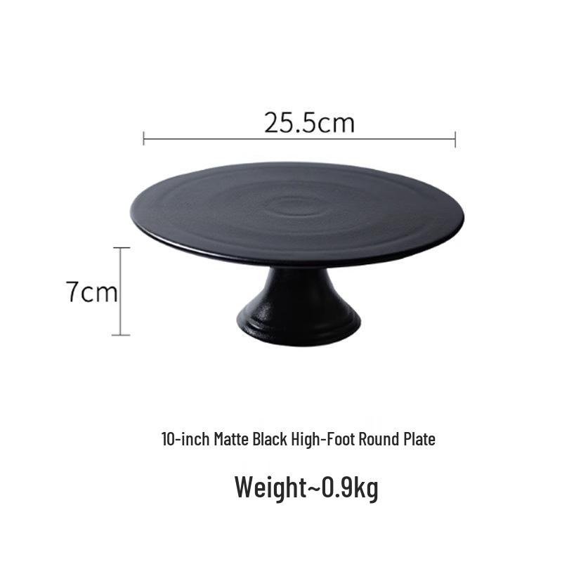 Ceramic High-Footed Afternoon Tea Dessert Stand and Tray