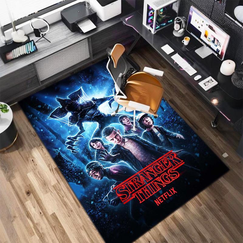 Halloween Horror Horror Theme Stranger Things Carpet Home Living Room Decoration Table and Chairs Anti Slip Door Mat Outdoor Picnic Mat Carpet A12