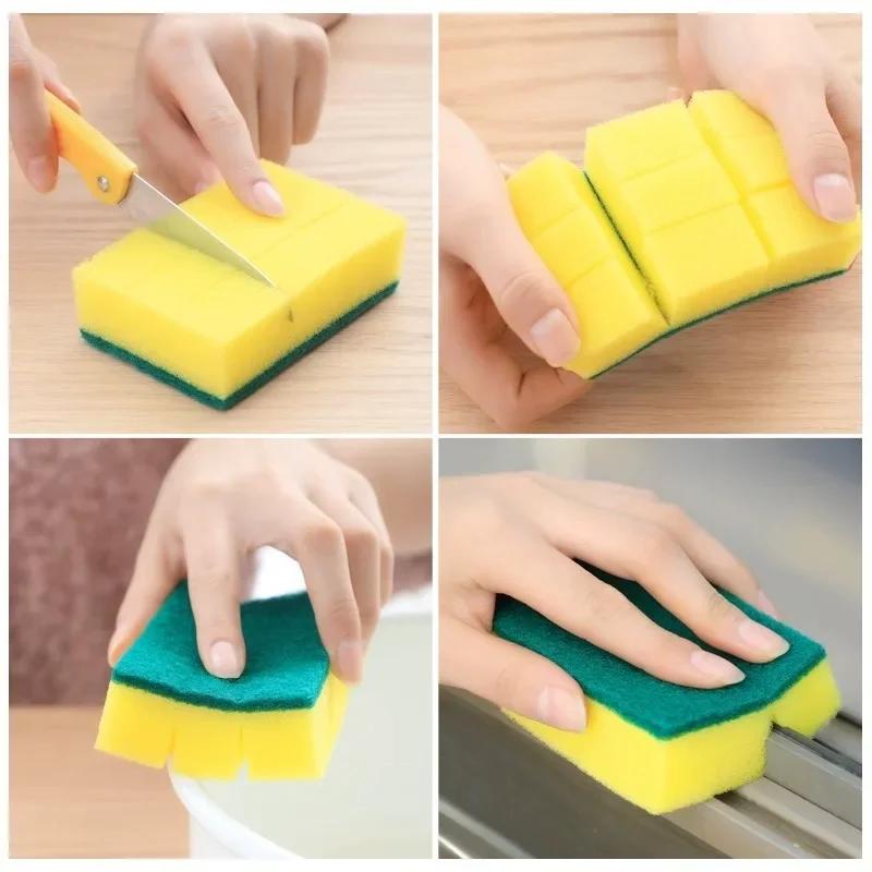 Magic Dishwashing Sponge Kitchen Nano Emery Clean Rub Pot Rust Focal Stains Sponge Removing Kit Cleaning Brush Sponges Wholesale