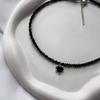 Vintage Sexy Zircon Heart Pendant Necklace For Women Female Boho Geometric Baroque Transparent Crystal Chain Jewelry