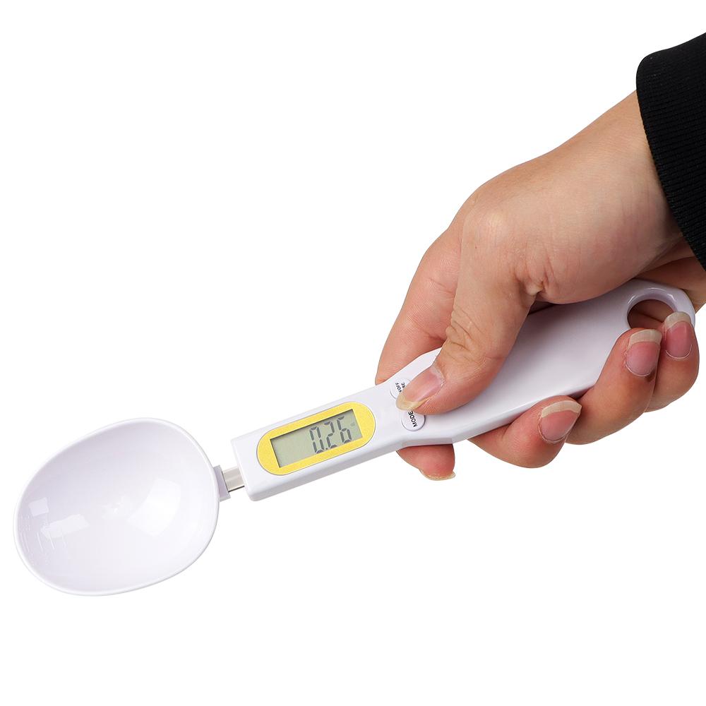 

Портативные весы с ЖК-дисплеем, цифровая ложка, электронные кухонные весы 500 г, 0,1 г, измерительный мини-кухонный инструмент для молока, кофе белый